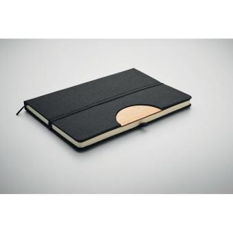 BLAMA A5 RPET notebook 80 lined Black