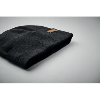 TUZO Doppellagige Beanie Acryl Schwarz