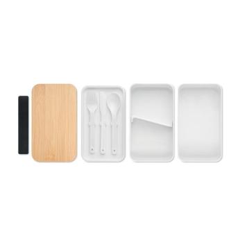 BAAKS Lunch box in PP and bamboo lid White