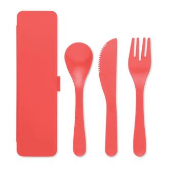 RIGATA Cutlery set recycled PP Red