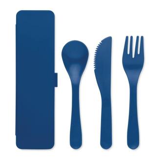 RIGATA Cutlery set recycled PP Aztec blue