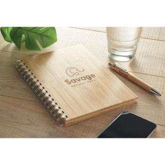 BRAM A5 ring bound Bamboo notebook Timber