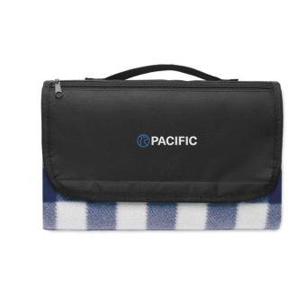 CALY RPET fleece picnic blanket Aztec blue
