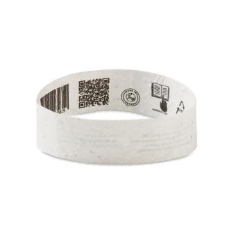 BANDSEE Sheet of seed paper wristbands White