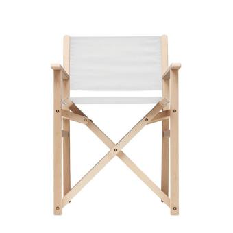 RIMIES Foldable wooden beach chair White