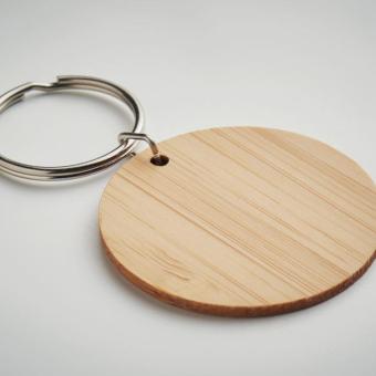 ROUNDBOO Round bamboo key ring Timber