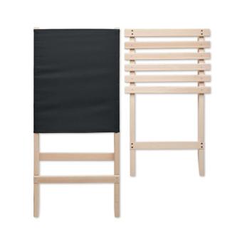 MARINERO Foldable wooden beach chair Black