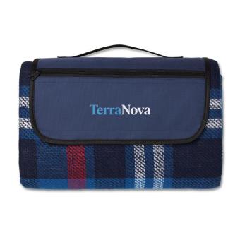 CENTRAL PARK Polyester picnic blanket Aztec blue