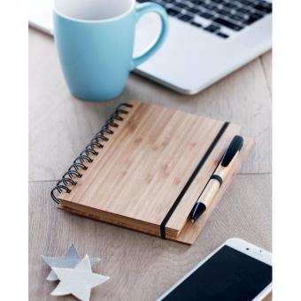 BAMBLOC Bamboo notebook with pen lined Timber
