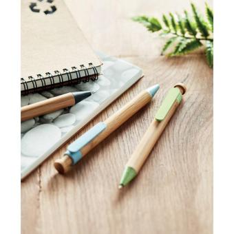 TOYAMA Bamboo/Wheat-Straw ABS ball pen Aztec blue