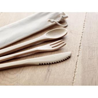SETBOO Bamboo cutlery set Fawn