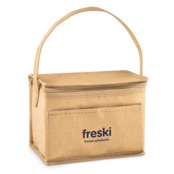 PAPERCOOL 6 can woven paper cooler bag Fawn