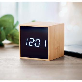 MARA CLOCK LED alarm clock bamboo casing Timber