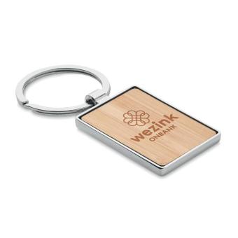 BENDIGO Rectangular key ring bamboo Timber