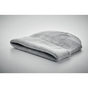 POLO RPET Beanie in RPET with cuff White/grey