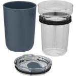 Bello 420 ml glass tumbler with recycled plastic outer wall Skyblue