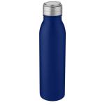 Harper 700 ml stainless steel water bottle with metal loop Corporate blue