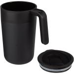 Nordia 400 ml double-wall recycled mug Black