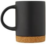 Neiva 425 ml ceramic mug with cork base Black