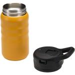 Knox 350 ml RCS recycled double wall stainless steel sport bottle with flip straw Yellow