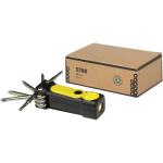 Octo 8-in-1 RCS recycled plastic screwdriver set with torch Yellow