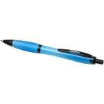 Nash recycled plastic ballpoint pen with black trims (black ink) Aqua
