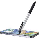 Trine 3-ink RCS recycled ballpoint pen with stylus Silver/black
