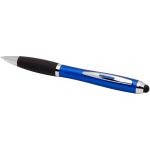 Nash RCS recycled plastic stylus ballpoint pen with coloured barrel and black grip (black ink) Dark blue