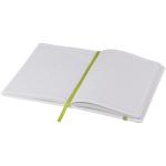 Spectrum A5 white notebook with coloured strap, white White, softgreen