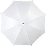 Kyle 23" auto open umbrella wooden shaft and handle White