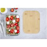 Roby glass lunch box with bamboo lid Transparent