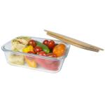 Roby glass lunch box with bamboo lid Transparent