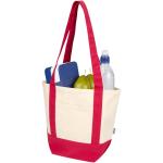 Sam 320 g/m² Mini-Tragetasche aus GRS recycelter Baumwolle, natur Natur,rot