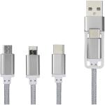 Versatile 5-in-1 charging cable Silver