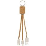 Bates wheat straw and cork 3-in-1 charging cable Nature