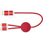 Alasia 30 cm 5-in-1 Kabel aus recyceltem Kunststoff für Datenübertragung und 27W Schnellladung Rot
