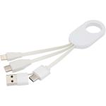 Troop 4-in-1 recycled plastic charging cable White