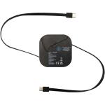Gloas Aufrollbares 5 in 1 Kabel aus Recyclingmaterial mit Datensynchronisierung und 100 W Schnellladefunktion sowie Smartphone Toolkit Schwarz