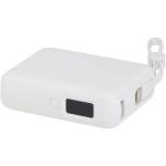 Acrux 10.000 mAh 35W tablet power bank with built in Type-C cable - made from recycled plastic White