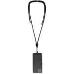 Vega verstellbares, recyceltes Smartphone Lanyard Schwarz