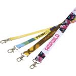 Addie sublimation lanyard with safety breakaway, black/white Black/white | 25mm