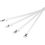 Leia Sublimation RPET-Lanyard mit 2 Metallhaken, weiß Weiß | 10mm