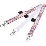 Neve sublimation lanyard with loop, black/white Black/white | 20mm