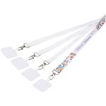 Addie RPET Sublimation Lanyard mit Telefonhalterung und Sicherheitsverschluss, schwarz/weiss Schwarz/weiss | 15mm