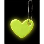 RFX™ H-12 heart reflective PVC hanger Neon yellow