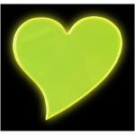 RFX™ S-12 heart L reflective PVC sticker Neon yellow