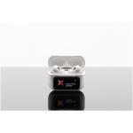 SCX.design E26 ANC earbuds with interactive touchscreen charging case White