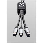 SCX.design C33 60W Typ C Ladekabel mit doppeltem Leuchtlogo Rauch grau
