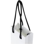 Handmade 170 g/m2 integra paper bag with plastic handles - small White/black