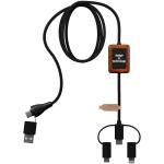 SCX.design C46 5-in-1 CarPlay-Kabel mit Leuchtlogo Schwarz